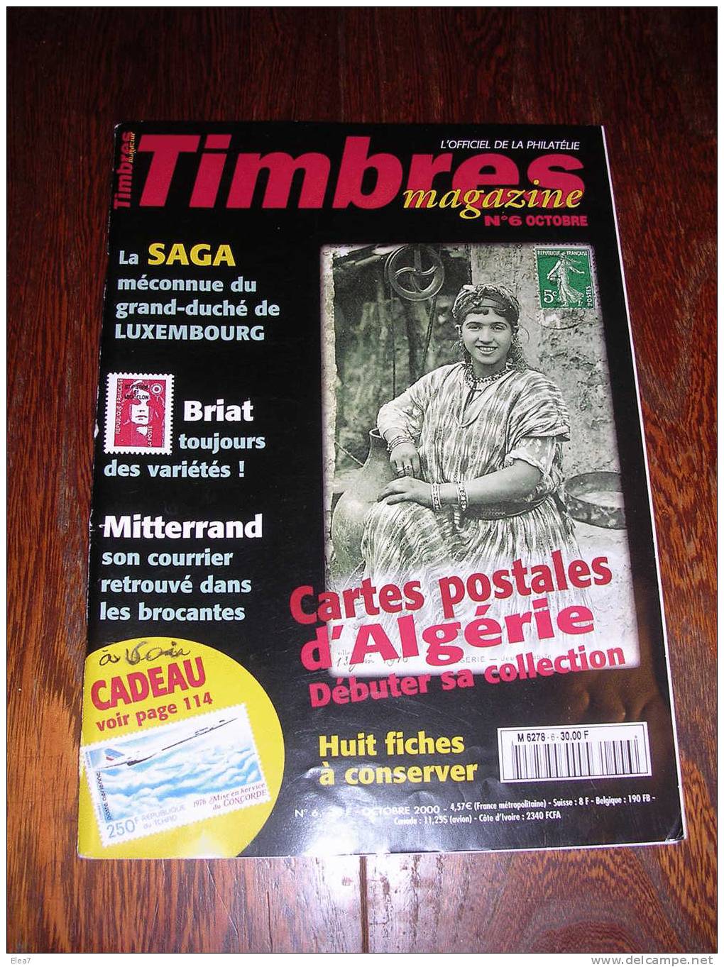 TIMBRES MAGAZINE - N°6 Octobre 2000 - Francesi (dal 1941))