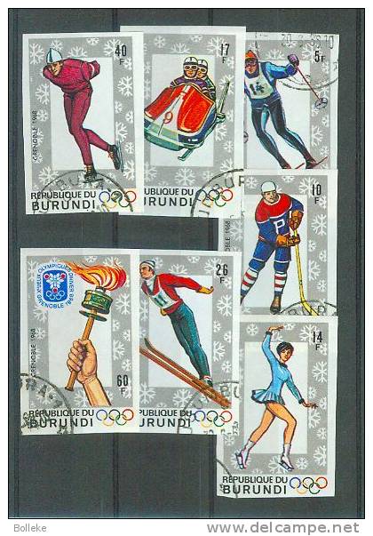 Jeux Olympiques - Grenoble 1968 - Burundi  -  NON Dentelés - Ski - Patinage Artistique - Luge - Hockey Sur Glace - Hiver 1968: Grenoble