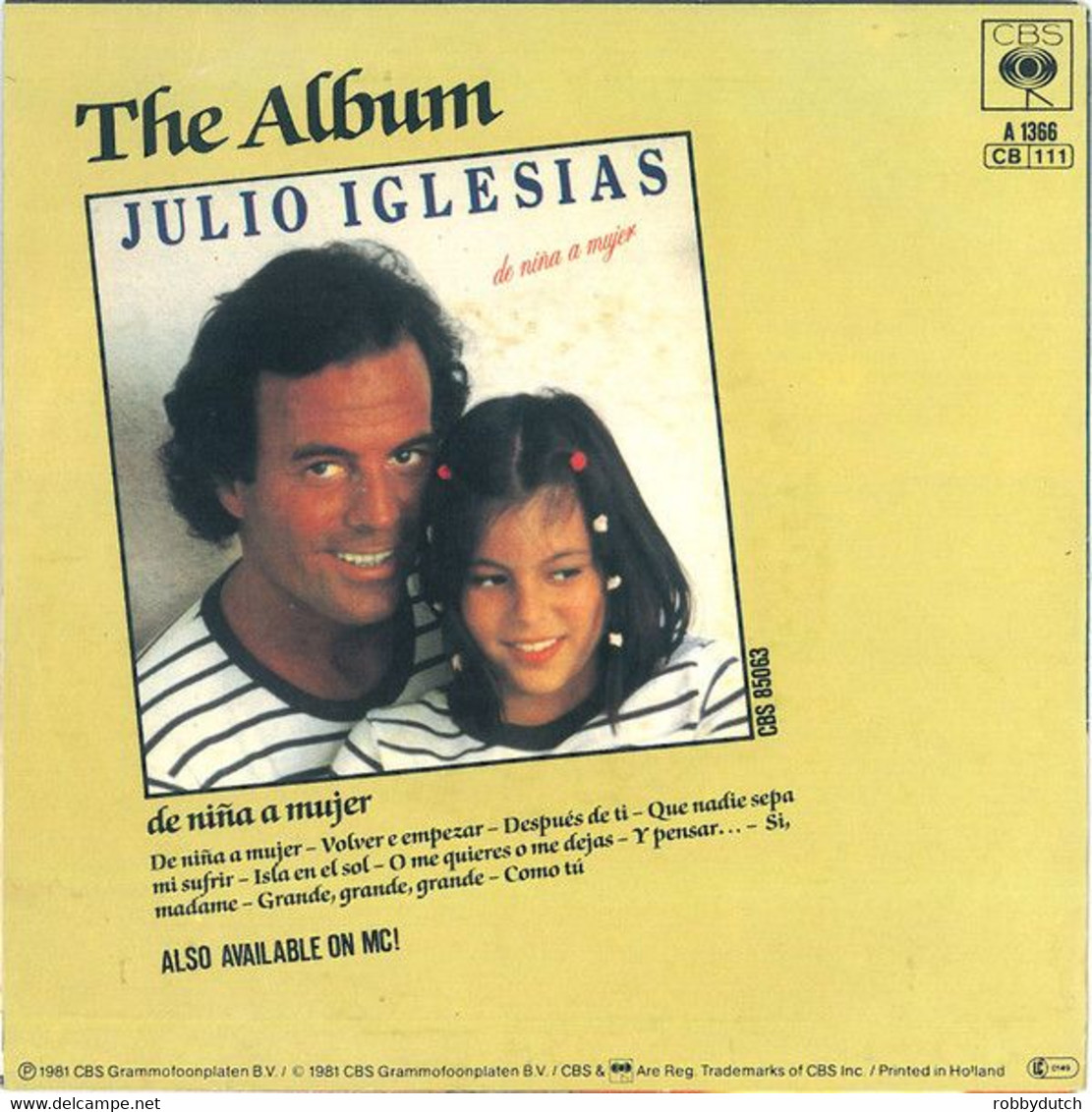 * 7" * JULIO IGLESIAS - AMOR DE MIS AMORES (Holland 1981 Ex-!!!) - Otros - Canción Española