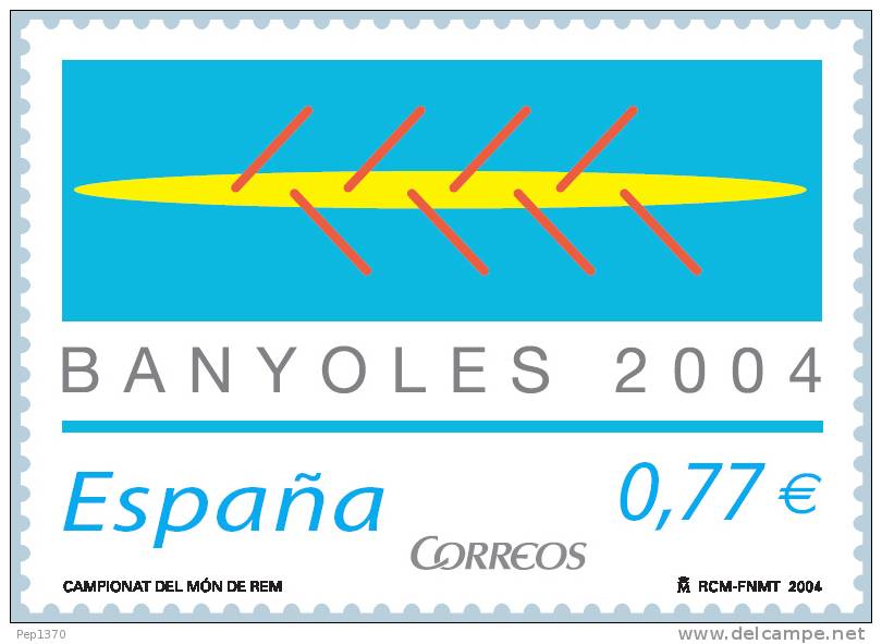 ESPAÑA 2004 - CAMPEONATO DEL MUNDO DE REMO EN BANYOLES - Edifil Nº 4064 - YVERT 3634 - Canottaggio