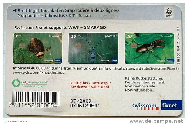 Switzerland Taxcard Beetle Insect Dytiscidae - Other & Unclassified