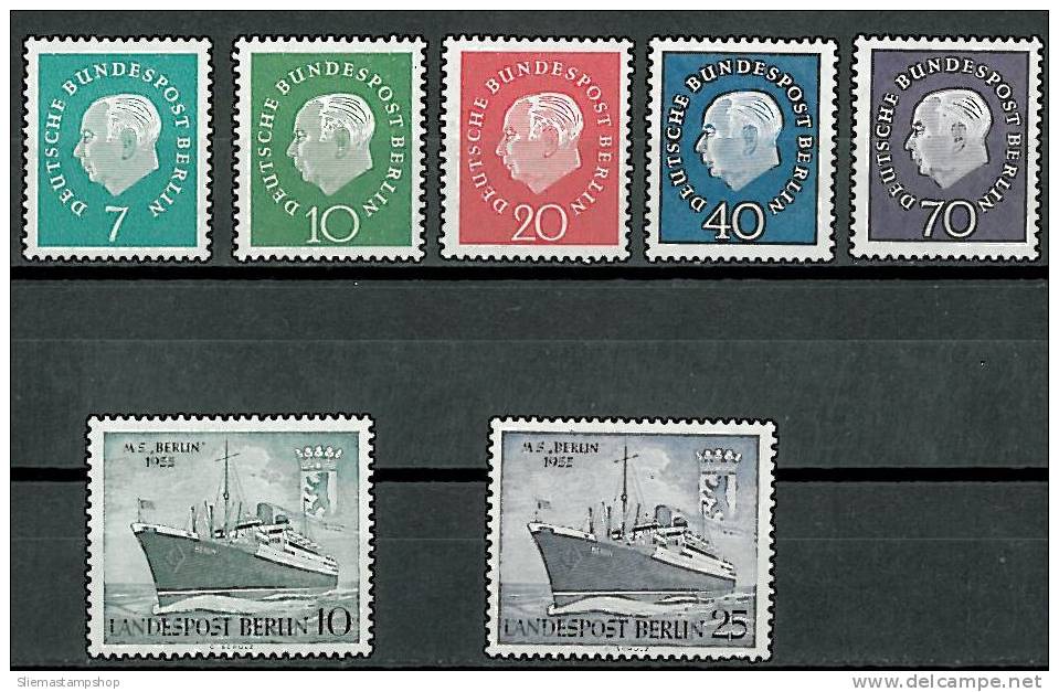GERMANY BERLIN - SELECTION 7 STAMPS - V1398 - Unused Stamps