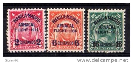 Philippine - Serie Completa 3 Valori 2,4,16 C. ANACAL  VOLO MANILA MADRID - NUOVA * - Filippine