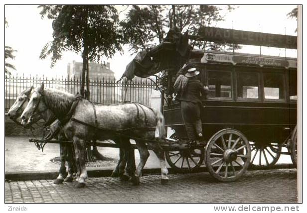 CARTE POSTALE  PARIS 1900 - LA MADELEINE BASTILLE - REPRODUCTION - Taxis & Fiacres