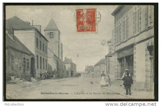 89 EGRISELLES LE BOCAGE / L'église Et La Route De Marsangy / - Egriselles Le Bocage