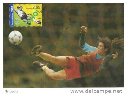 Australia-2006 Fifa World Cup Germany,$ 1.85 Shot Jumping Sideways To Kick The Ball   Maximum Card - Other & Unclassified