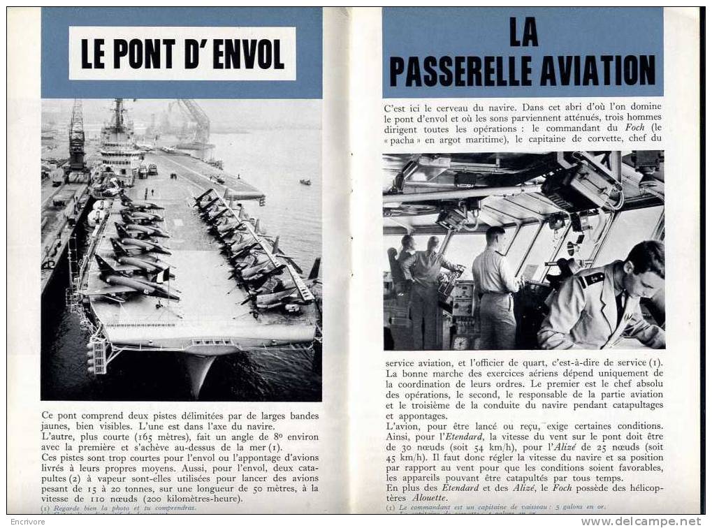 BT 693 Nov 1969 La Vie Au Bord D´un PORTE AVIONS Alouette Etendard Breguet Alize Foch Port Sur Mer - Boten