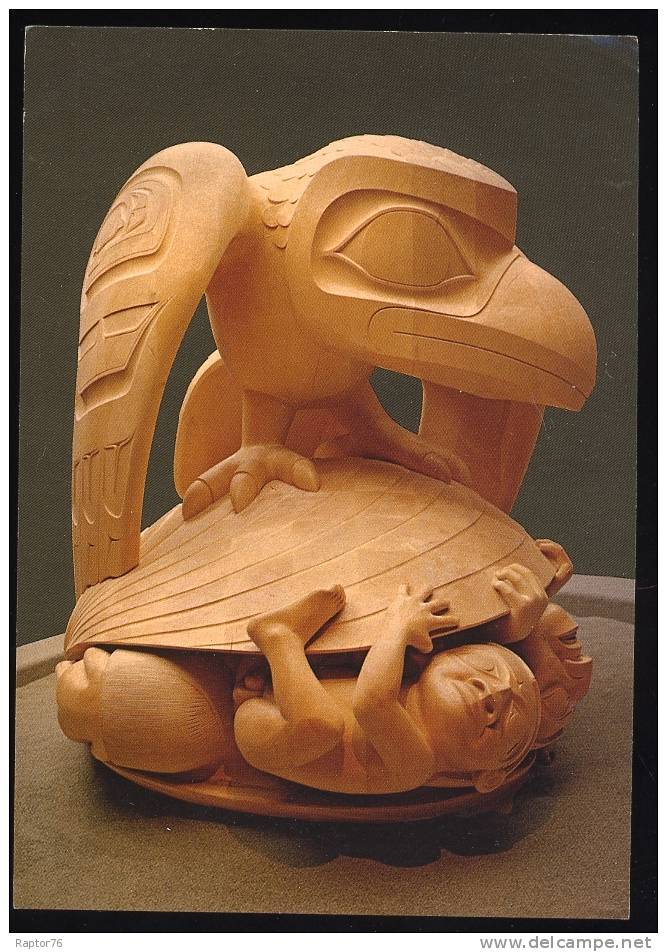 CPM  Canada  VANCOUVER  Musée Anthropologique Le Corbeau Les Premiers Hommes Oeuvre D'Haïda - Vancouver