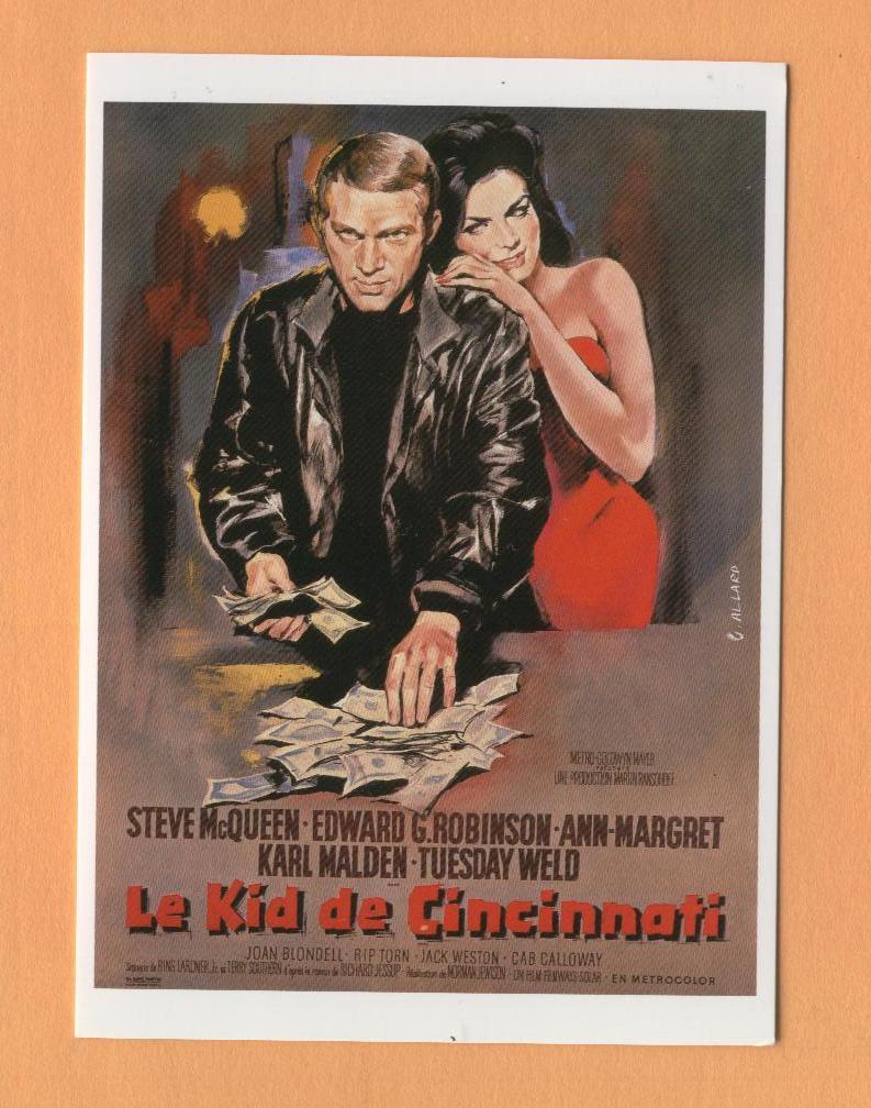 AC023 The Cincinnati Kid McQueen Norman Jewison 1965 Affiche Film.News Prod. 57135.Format Mais Pas CP - Affiches Sur Carte