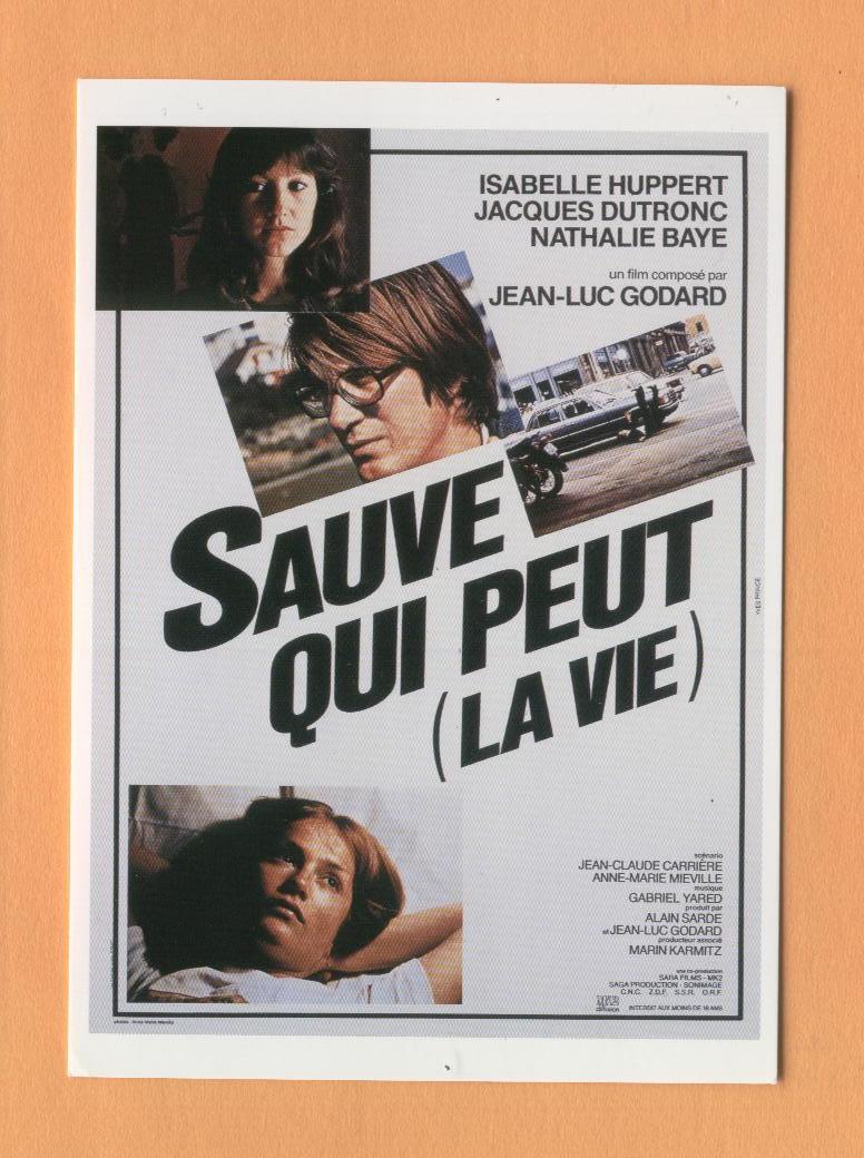 AC025 Sauve Qui Peut La Vie Huppert Dutronc Baye J.L.Godard 1980 Affiche Film.News Prod. 57204.Format Mais Pas CP - Affiches Sur Carte