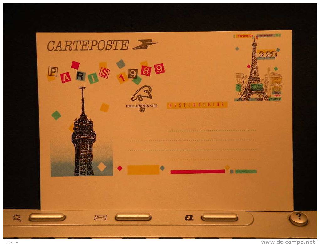 Carte Maxi Paris 1989 - Philexfrance - Les 100 Ans De La Tour Eiffel  - - Maximumkaarten