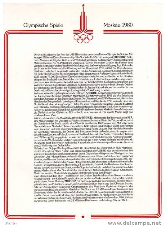 Dokumentation III Tourismus Moskau Olympiade 1980 4949/4 Sowjetunion O 42€ Architektur Goldene Ring Olympic USSR CCCP SU - Lettres & Documents