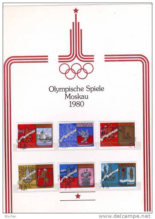 Dokumentation I Goldener Ring Olympiade Moskau 1980 Sowjetunion 4686/1 O 42€ Architektur M/s Olympic Set Of USSR CCCP SU - Lettres & Documents