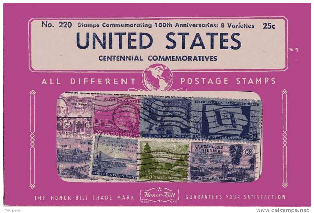 STATI UNITI D´AMERICA - FRANCOBOLLI CENTENNIAL COMMEMORATIVI DIVERSI - Usati Perfetti - Collections