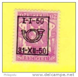 Préoblitéré, 601 Cu**   (surcharge Inversée) Postfris Sans Charnière, Cote 85 - Typo Precancels 1936-51 (Small Seal Of The State)