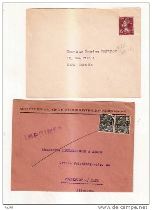 Lot De 5 Affranchts. Semi-Modernes ? 1925/1933 (2ème Choix) - Briefe U. Dokumente