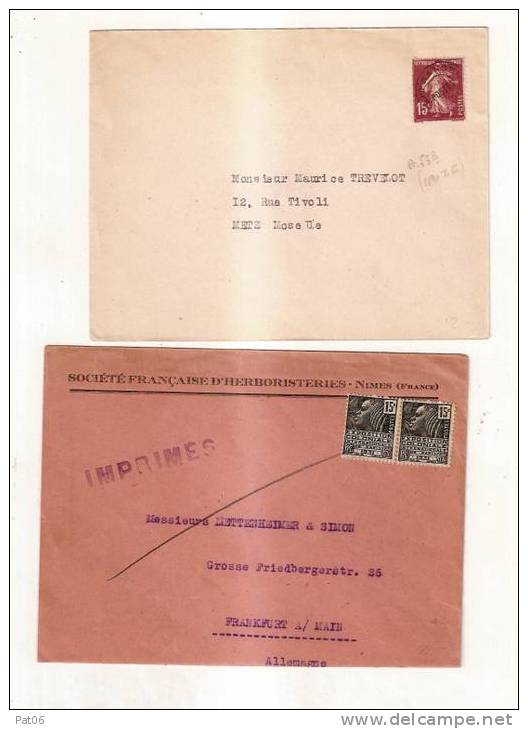 Lot De 5 Affranchts. Semi-Modernes ? 1925/1933 (2ème Choix) - Brieven En Documenten