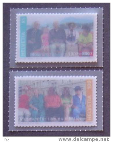 2007 100 Jahre Museum Für Kommunikation (mit Kipp-Effekt), Satz 0.85 + 1.00 ** - Unused Stamps