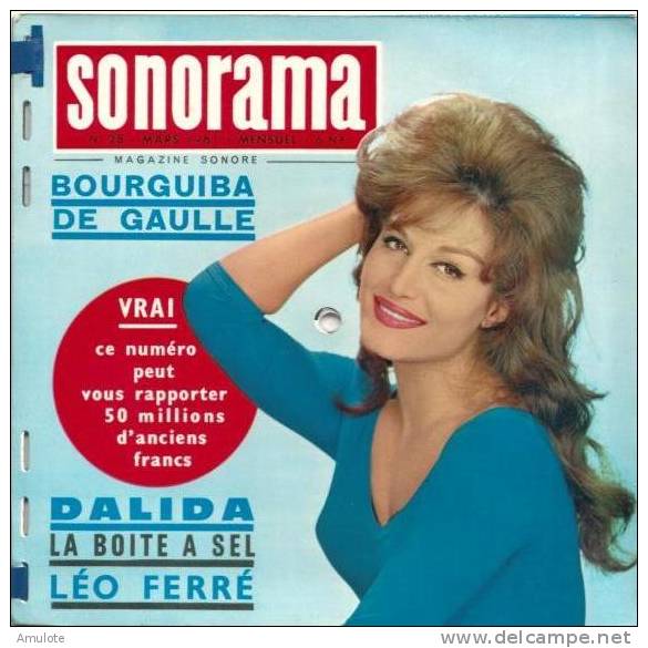 SONORAMA  RARE  Sonorama N° 28 - Mars-61 - Dalida - Formats Spéciaux
