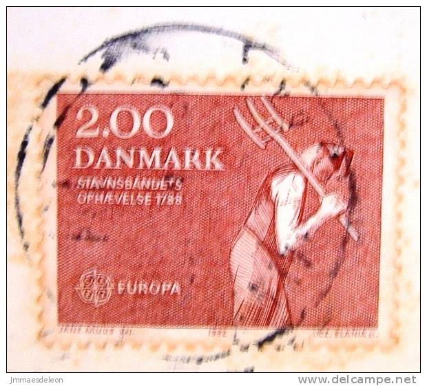 Denmark 1983 Postcard Sent To Belgium - Europa CEPT Abolition Of Military Service - Briefe U. Dokumente