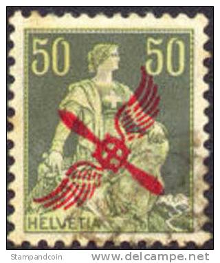 Switzerland C2 XF Used Airmail From 1919, Expertized - Oblitérés