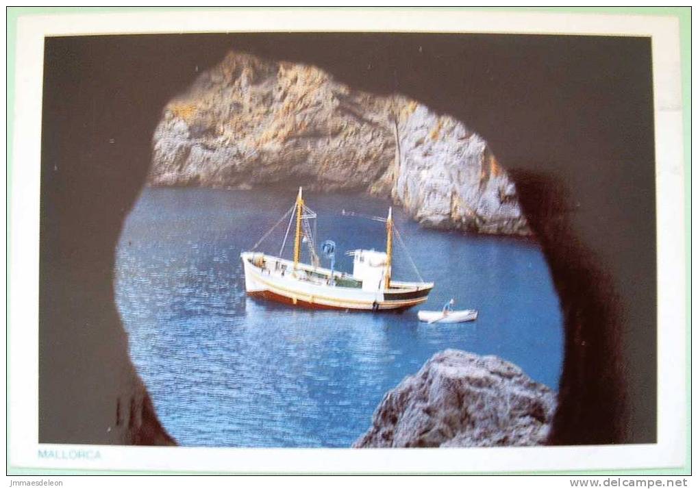 Spain 1992 Illustrated Postcard Mallorca Baleares Sent To Belgium - Sea Ship Boat - Sevilla Expo 92 Cancel - Covers & Documents