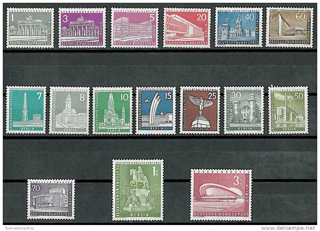 GERMANY BERLIN - 1956 BUILDINGS - V1401 - Unused Stamps