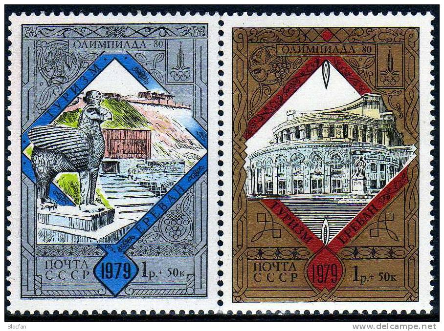 Tourismus 1980 Olympiade Moskau Sowjetunion 4872/7, 4927/8, 4940/1+4949/4 ** 56€ Olympic Architectur Set Of CCCP USSR SU - Ganze Jahrgänge