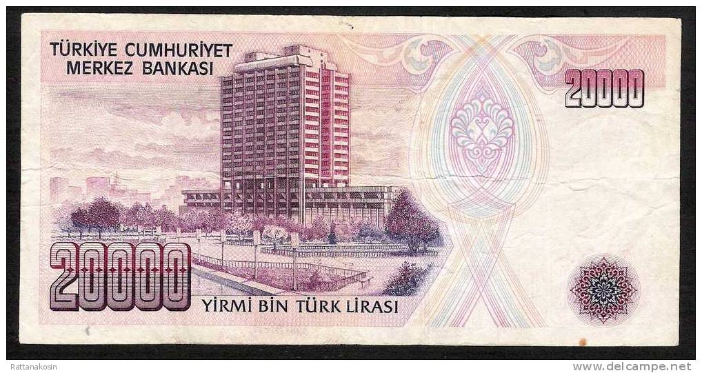 TURKEY  P201  20.000 LIRA 1988 #E01  VF   NO P.h. ! - Turquie