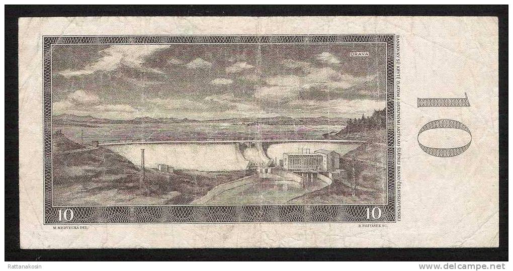 TCHECOSLOVAQUIE CZECHOSLOVAKIA   P88b   10   KORUN   1960   VF   NO P.h. ! - Tchécoslovaquie