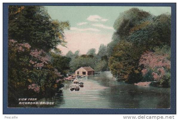 YORKSHIRE ? - CP  VIEW FROM RICHMOND BRIDGE - PRINTED BY M. & L. Ltd GLASGOW AND LONDON FOR F.G.C.R. - Surrey