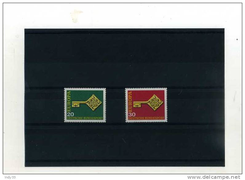 - ALLEMAGNE RFA . TIMBRES  EUROPA 1968 - 1968