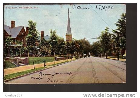 BROADWAY PATERSON   New Jersay 1908 - Paterson