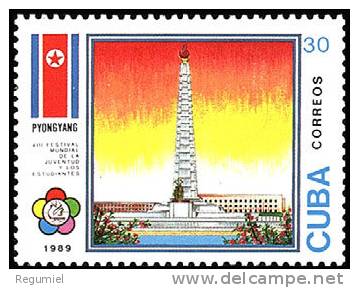 Cuba 2945 ** Pyongyang. 1989 - Ongebruikt