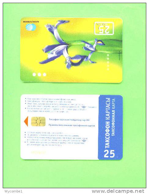 KAZAKHSTAN - Chip Phonecard/Flower/Iris 25 Units - Kazakhstan