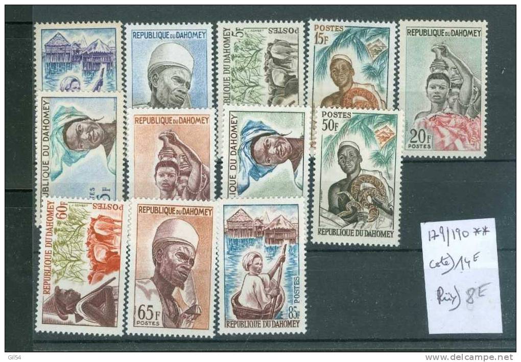 Yvert N°179/190 NEUF SANS CHARNIERE - TAB1101 - Benin - Dahomey (1960-...)