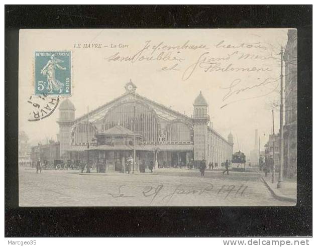 Le Havre La Garepas D'édit.chemin De Fer Belle Carte - Station