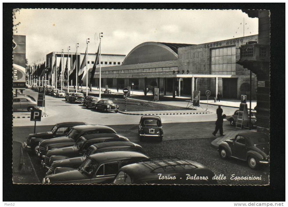 2340-TORINO-PALAZZO ESPOSIZIONI-TEATRO NUOVO-AUTO FIAT-LANCIA-FG - Other Monuments & Buildings