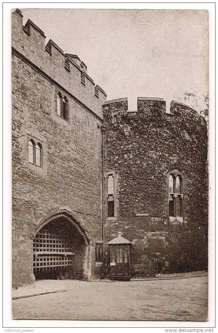 Cp , ANGLETERRE , TOWER OF LONDON , Bloody Tower , Voyagée 1919 - Tower Of London