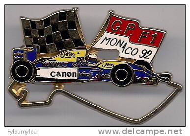 AUTOMOBILE - Magnifique Pin´s - FORMULE 1, CIRCUIT DU GRAND PRIX DE MONACO 1992 - F1