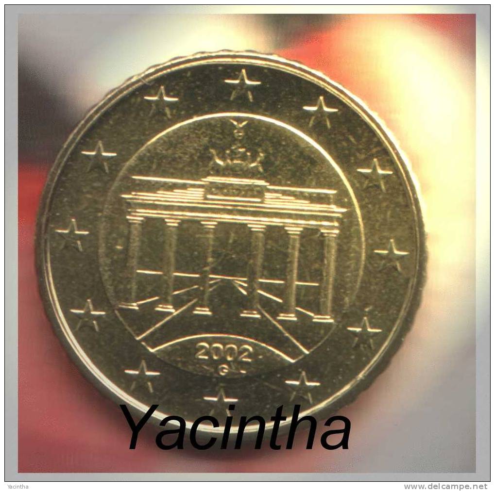 @Y@  Duitsland  /  Germany   5 0  Cent    2002   G      UNC - Germania