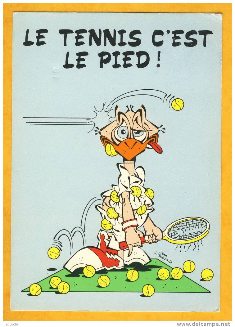 Humour "LE TENNIS C'EST LE PIED" Dessin SECHET Edit D. Caplain - Circulé En 1987 - Tennis
