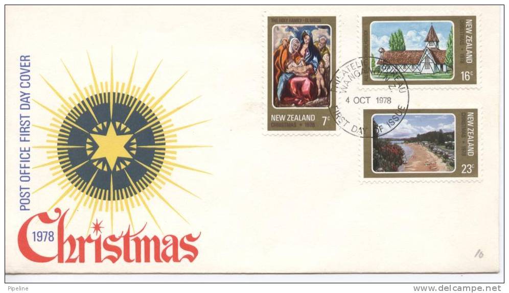 New Zealand FDC Christmas Complete Set 4-10-1978 - FDC