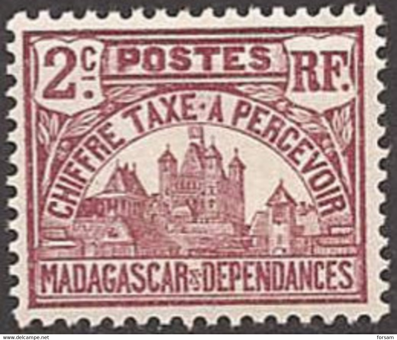 MADAGASCAR..1908..Michel # 8...MLH...Portomarken. - Segnatasse