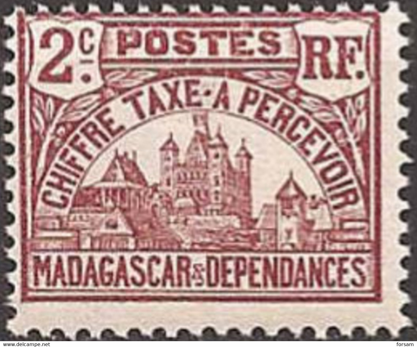 MADAGASCAR..1908..Michel # 8...MLH...Portomarken. - Impuestos
