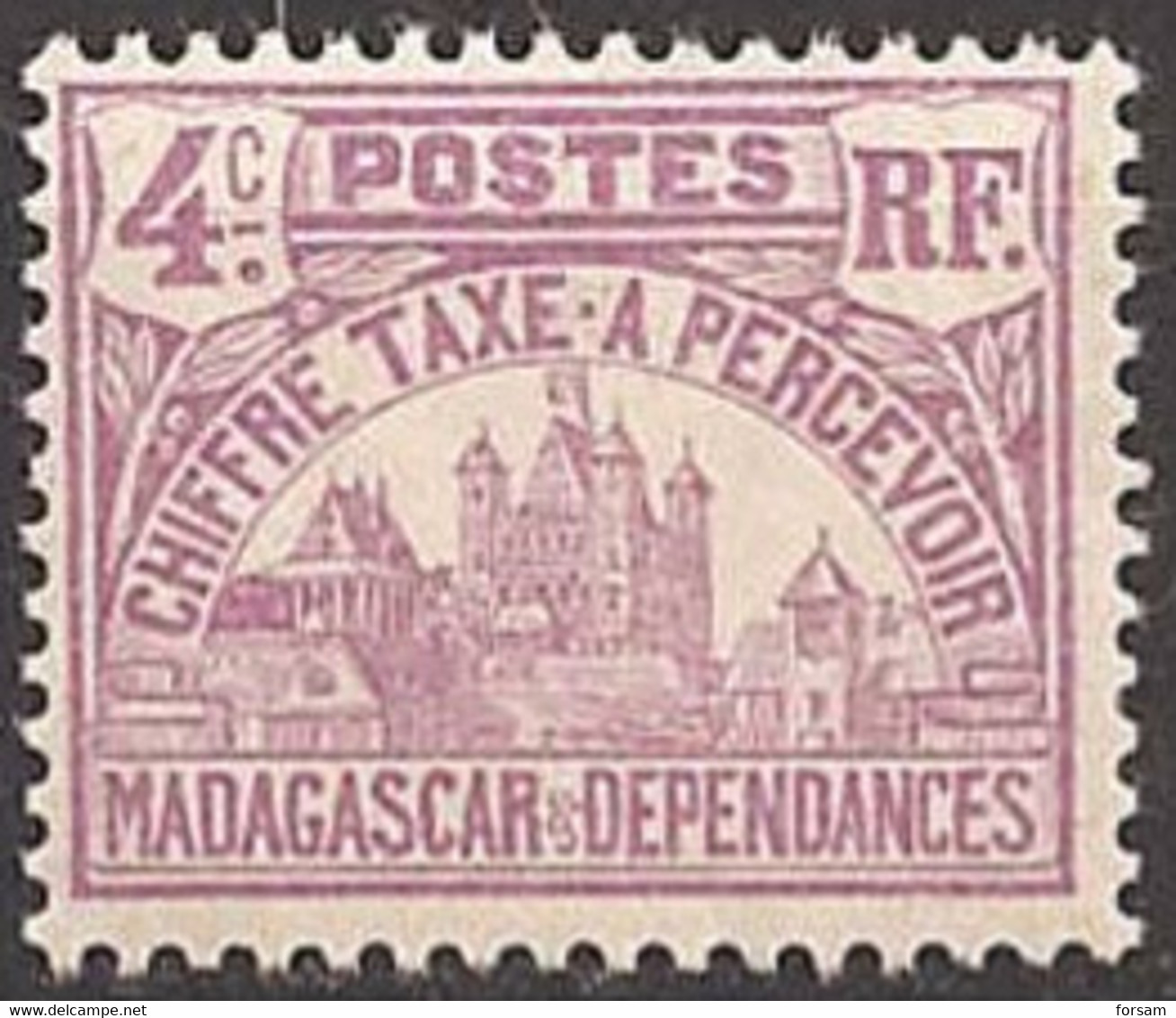 MADAGASCAR..1908..Michel # 8...MLH...Portomarken. - Segnatasse