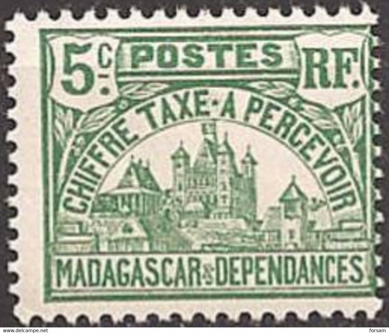 MADAGASCAR..1908..Michel # 10...MLH...Portomarken. - Impuestos