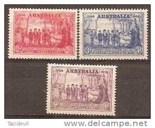 AUSTRALIA - 1937 Anniversary Of New South Wales. Scott 163-5. Mint Hinged * - Nuevos