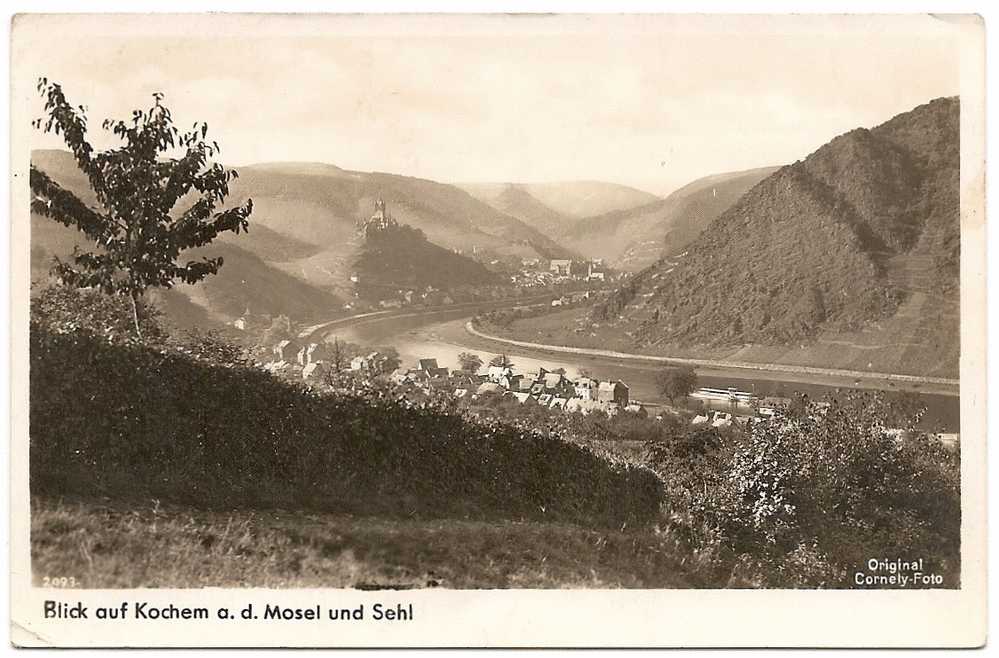 D - RP - Blick Auf Kochem A. D. Mosel Und Sehl - Original Cornely Foto N° 2093 (geschrieben / écrite : 1945) - Cochem