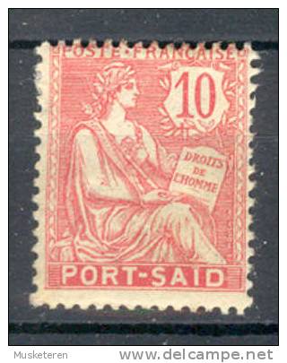 Port Said 1902-03 Mi. 23  10 C Mouchon MH - Altri & Non Classificati